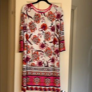 Orange and pink sheath dress L